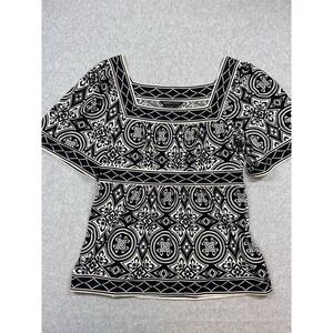 BCBGMaxazria  Shirt Blouse Womens Size Small Black Casual Cocktail‎ Party Work